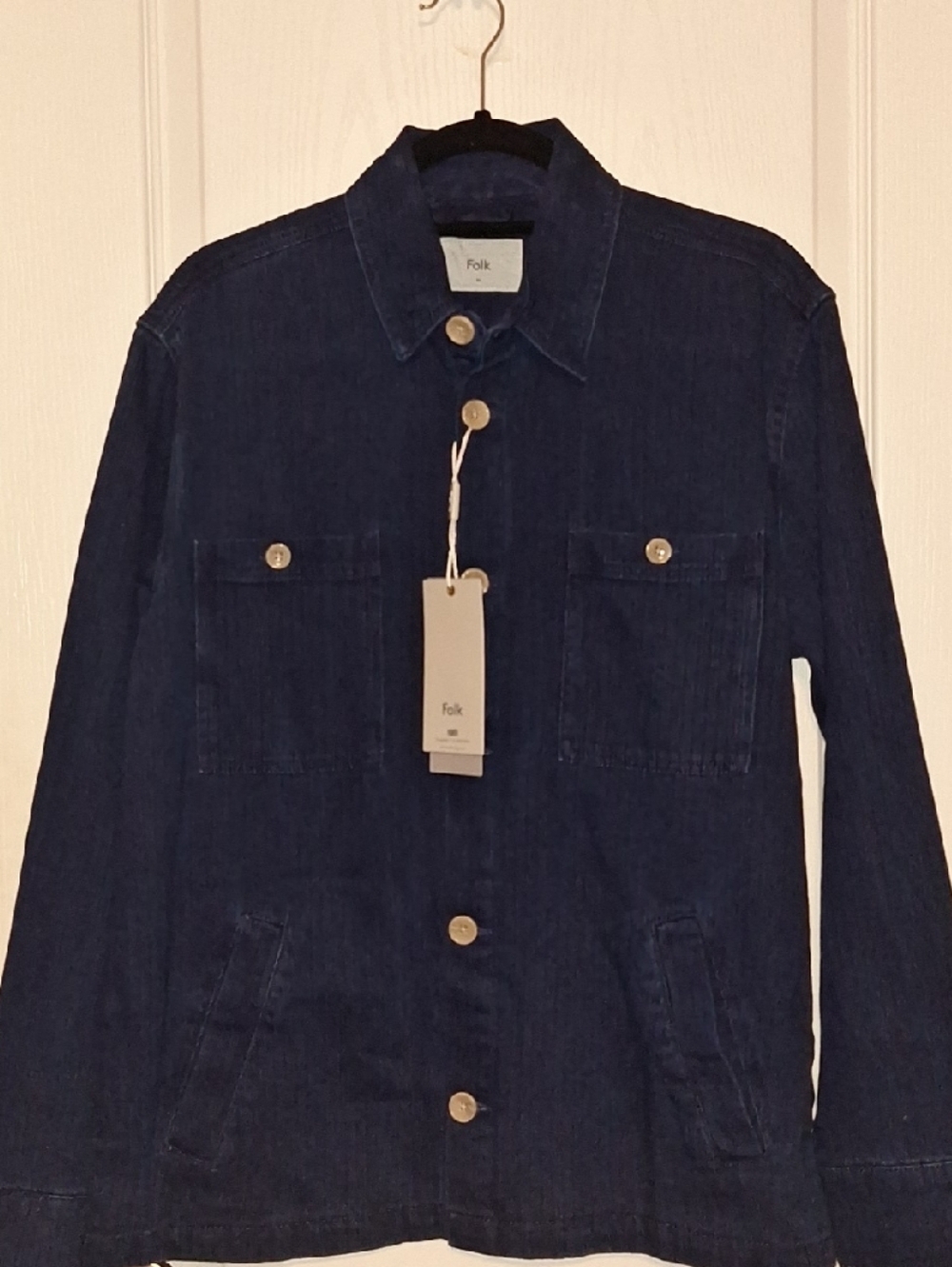 Folk Indigo Denim Shirt Jacket NWT Sz MED